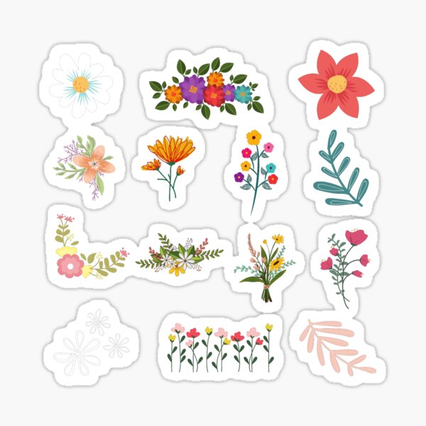 Free Printable Flower Stickers