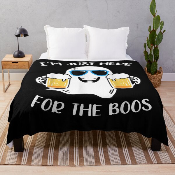 Item preview, I'm Just Here For The Boos Funny Halloween Ghost Cute Women designed and sold by CuthbertShop.