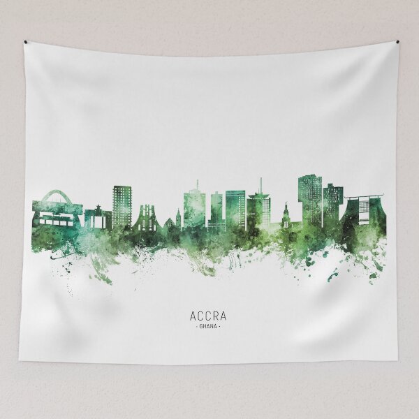 Item preview, Accra Ghana Skyline designed and sold by ArtPrints.