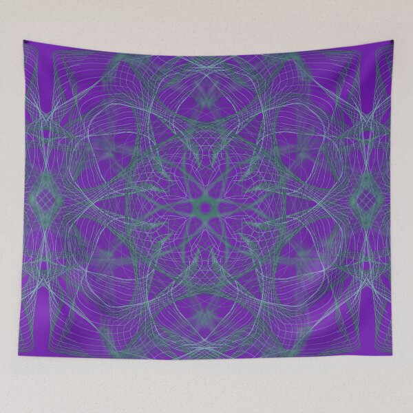 Item preview, Fluorite Hypersphere ~ Purple and Green Abstract Fractal Mandala Art designed and sold by Ascension Vibrations.
