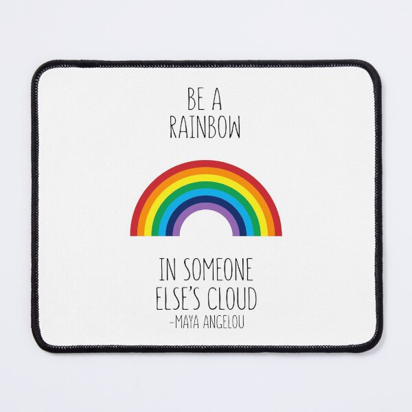 Maya Angelou Inspirational Sticker - 'Be A Rainbow' Quote For Laptop & Water Bottle