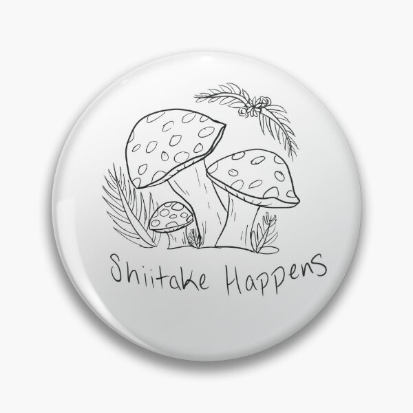 Item preview, Shiitake Happens (black and white) designed and sold by SummersCreates.