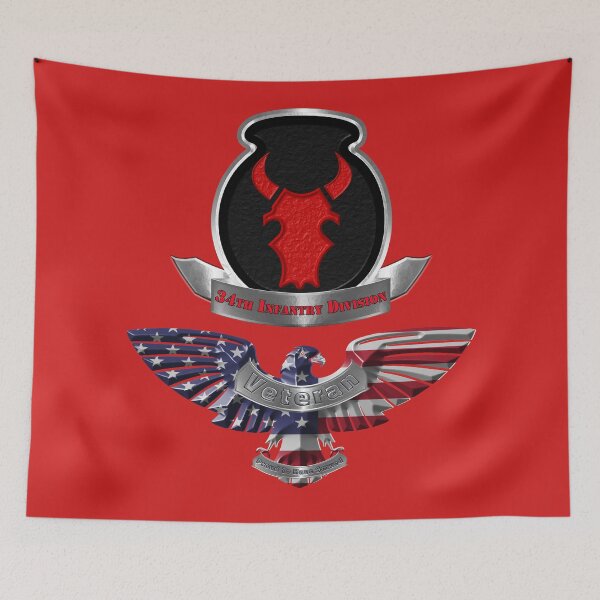 Item preview, 34th Infantry Division Veteran designed and sold by SoldierAlways.