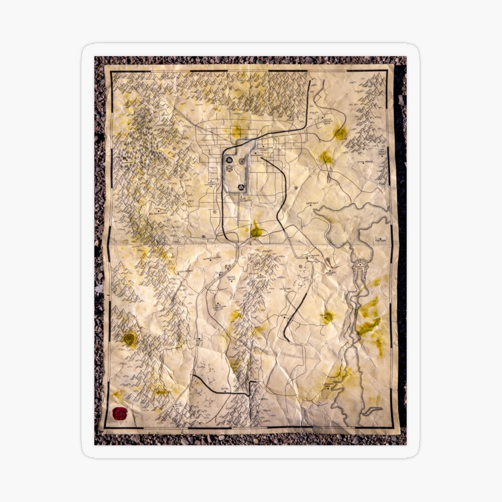 Fallout: New Vegas Hand Drawn Map Art Print for Sale by PaperedWalls