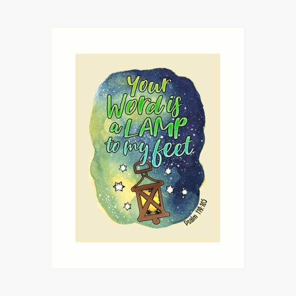 Item preview, Psalm 119:105 Your Word Is A Lamp To My Feet designed and sold by amazingjoy.
