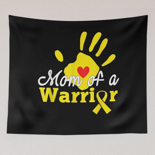 Item preview, Mom of a Warrior Handprint Childhood Cancer Support Squad  designed and sold by FideliaShop.