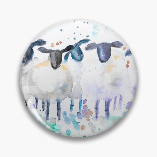 Item preview, Seven Sheep. Original watercolour painting by marjansart designed and sold by Marjansart.