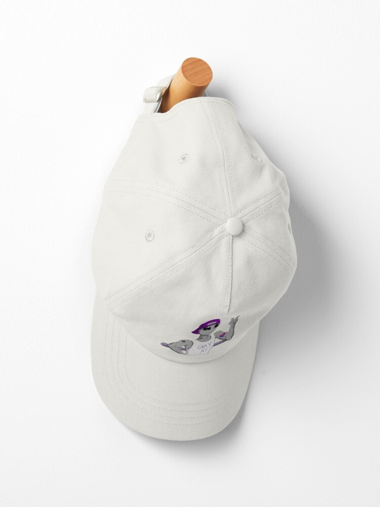 Aperçu 2 sur 7. Casquette avec l'œuvre Alien biromantique gris as créée et vendue par silentrebel.