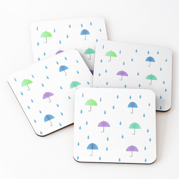 Item preview, Pattern with umbrella and rain designed and sold by Ingahaliullina.