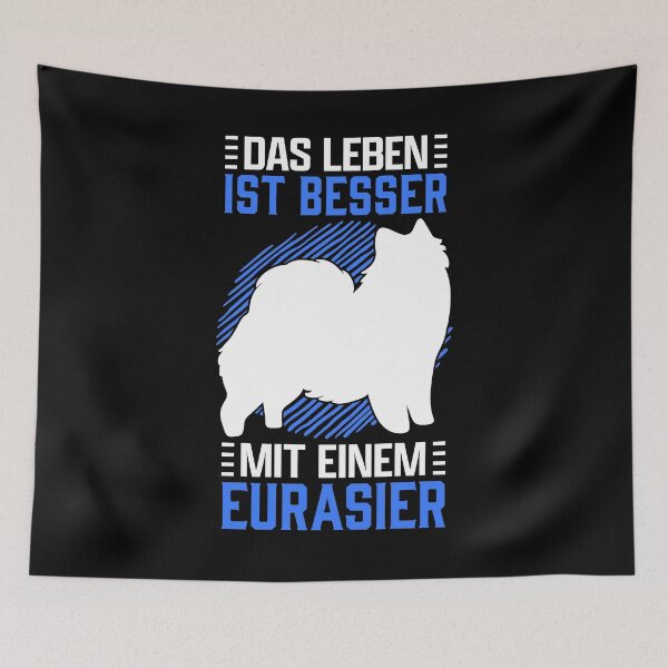 Item preview, Living with Eurasier Asian Spitz family dog designed and sold by madgrfx.
