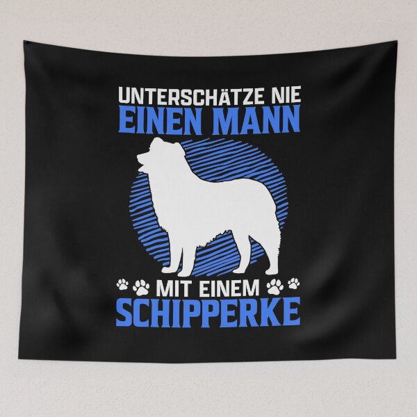 Item preview, Man with Schipperke Belgian Shepherd Dog designed and sold by madgrfx.