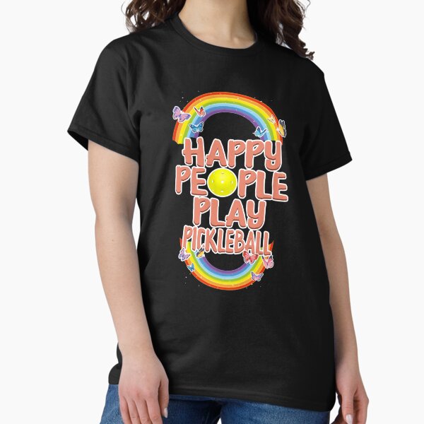 Vista previa del artículo con la obra «Happy People Play Pickleball Lover Pickleball Player Son Dad Camiseta de manga larga», diseñado y vendido por FelixRiojas.