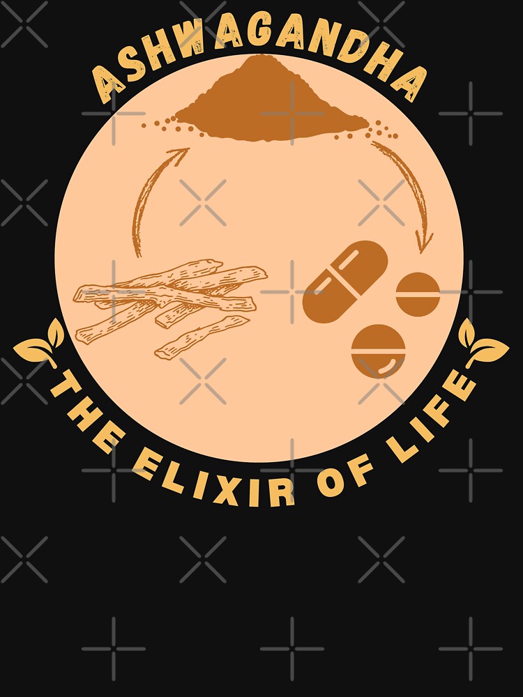 Thumbnail 7 of 7, Essential T-Shirt, Ashwagandha, the elixir of life sticker designed and sold by bakingbread10.