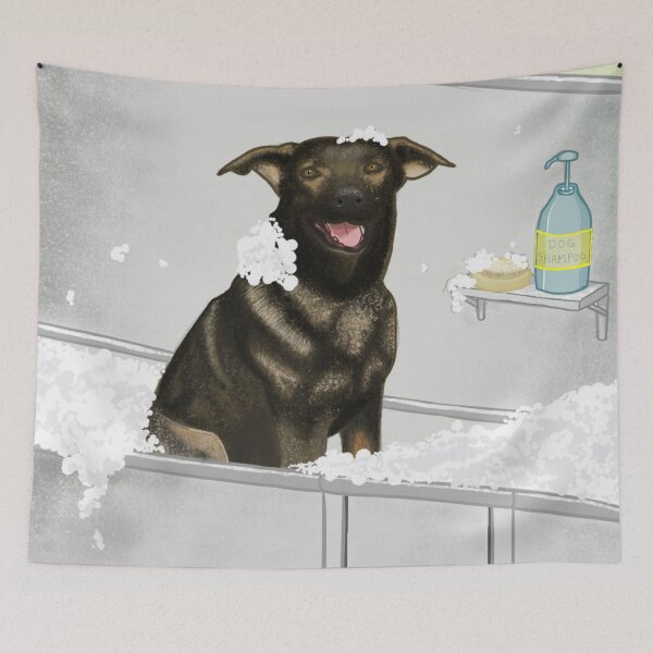 Item preview, Bath Time for Ripper designed and sold by NotThatBannon.