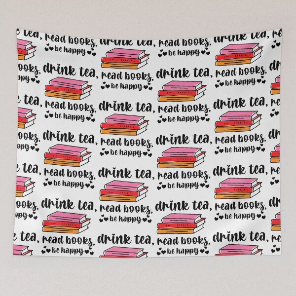 Item preview, Drink Tea Read Books Be Happy-Geeky Book Worm Tee SK designed and sold by andregiftshopzz.