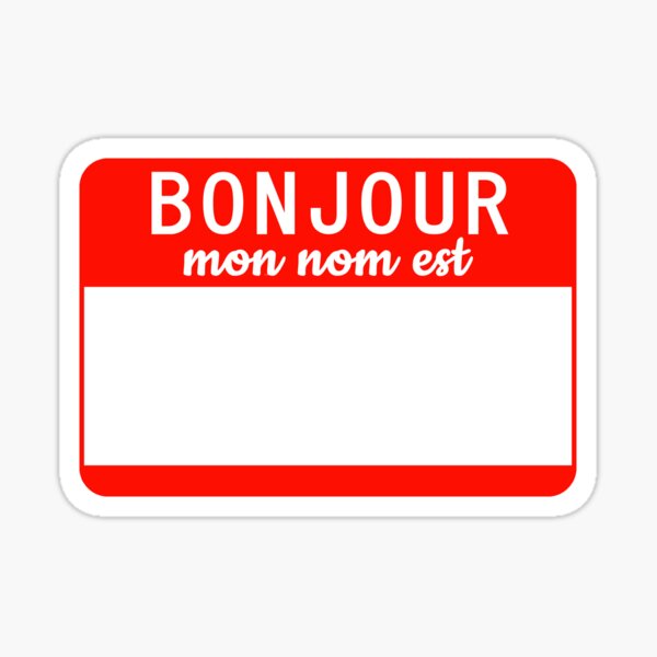 Aperçu de l'œuvre Bonjour Mon Nom Est créée et vendue par Greenbaby.