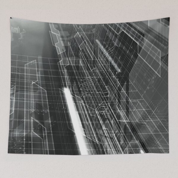 Item preview, Deep Inside Electrical Network Digital Art - Grey designed and sold by NexusArts.