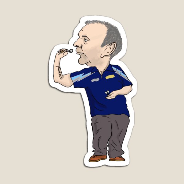 Item preview, Cartoon drawing of  Phil "the power" Taylor  designed and sold by FlawlessCheese.