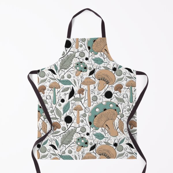 Item preview, Black and White Forest Elements in Autumn Pattern designed and sold by artestreestudio.