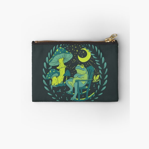 Item preview, Goblincore Aesthetic Cottagecore Frog Chilling - Green - waiting for mushrooms to grow - Weirdcore Dreamcore Mycology Fungi Shrooms Forager Foraging Pet Mat Bandana Phrog designed and sold by Any Color Designs.