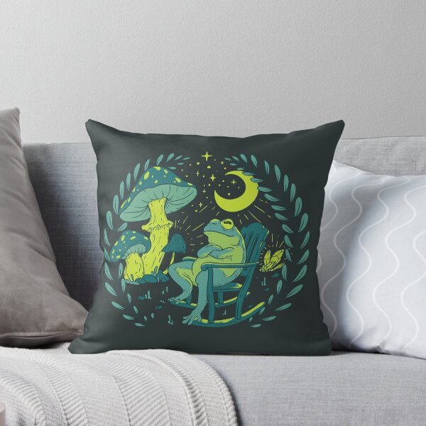 Artikelvorschau, Goblincore Ästhetisch Cottagecore Frog Chilling - Grün - Warten auf Pilzwachstum - Weirdcore Dreamcore Mykologie Pilze Pilze Forager Foraging Pet Mat Bandana Phrog entworfen und verkauft von Any Color Designs.
