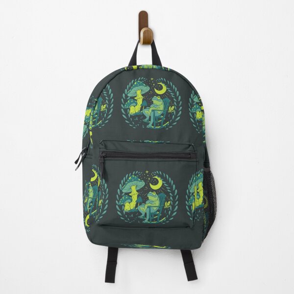 Item preview, Goblincore Aesthetic Cottagecore Frog Chilling - Green - waiting for mushrooms to grow - Weirdcore Dreamcore Mycology Fungi Shrooms Forager Foraging Pet Mat Bandana Phrog designed and sold by Any Color Designs.