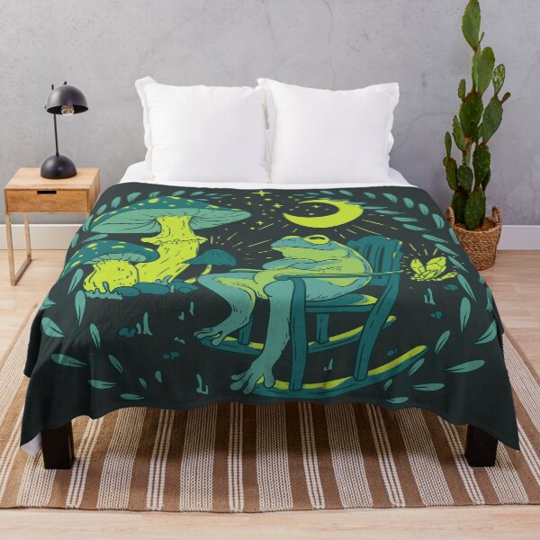 Item preview, Goblincore Aesthetic Cottagecore Frog Chilling - Green - waiting for mushrooms to grow - Weirdcore Dreamcore Mycology Fungi Shrooms Forager Foraging Pet Mat Bandana Phrog designed and sold by Any Color Designs.