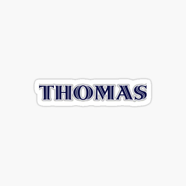 “THOMAS - Nametag for THOMAS Roman Style in Blue” Sticker for Sale by