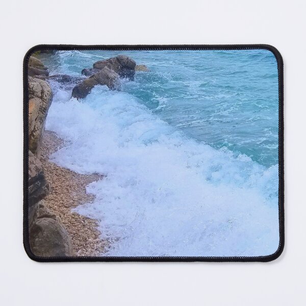 Item preview, Blue Ocean Waves Against The Rocks designed and sold by DesignMore21.