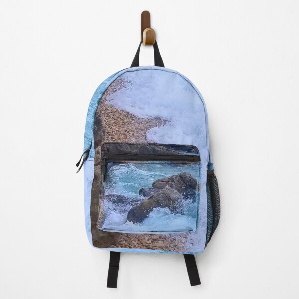 Item preview, Blue Ocean Waves Against The Rocks designed and sold by DesignMore21.