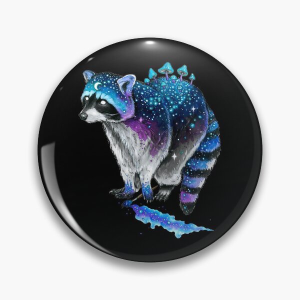 Item preview, Raccoon mushrooms moon witches illustration designed and sold by PixieCold.