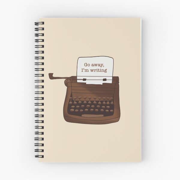 Item preview, Typewriter Go Away I'm Writing Writers Aesthetic Vintage designed and sold by BooksAndFlowers.