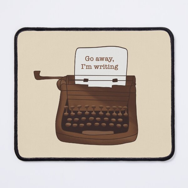 Item preview, Typewriter Go Away I'm Writing Writers Aesthetic Vintage designed and sold by BooksAndFlowers.