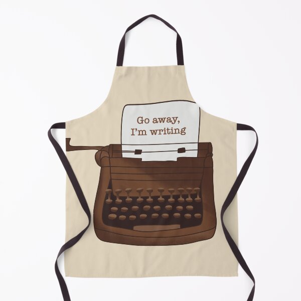 Item preview, Typewriter Go Away I'm Writing Writers Aesthetic Vintage designed and sold by BooksAndFlowers.