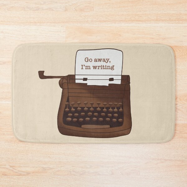 Item preview, Typewriter Go Away I'm Writing Writers Aesthetic Vintage designed and sold by BooksAndFlowers.