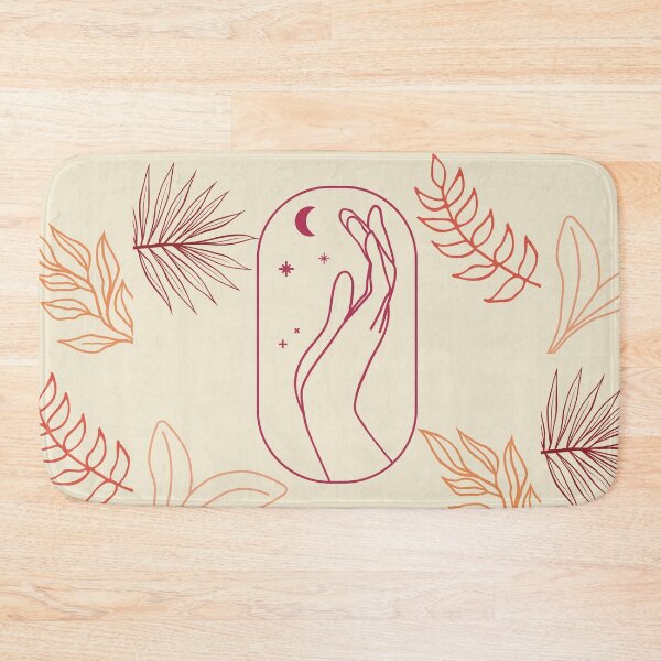 Item preview, Boho Plant Line Drawing with Celestial Hand Moon and Stars designed and sold by mainsqueezemar.