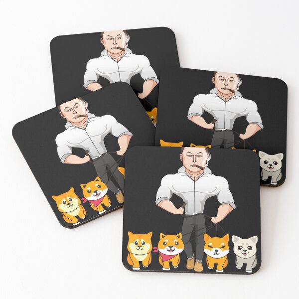 Item preview, Elon Musk walking his shibas - dogecoin design designed and sold by DogeHub.