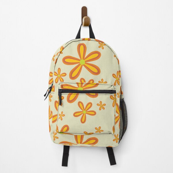 Item preview, 70ies retro orange flower pattern designed and sold by UDDesign.