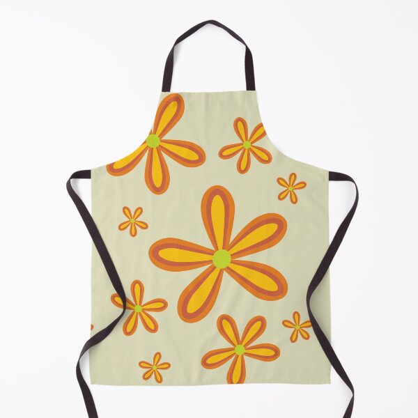 Item preview, 70ies retro orange flower pattern designed and sold by UDDesign.