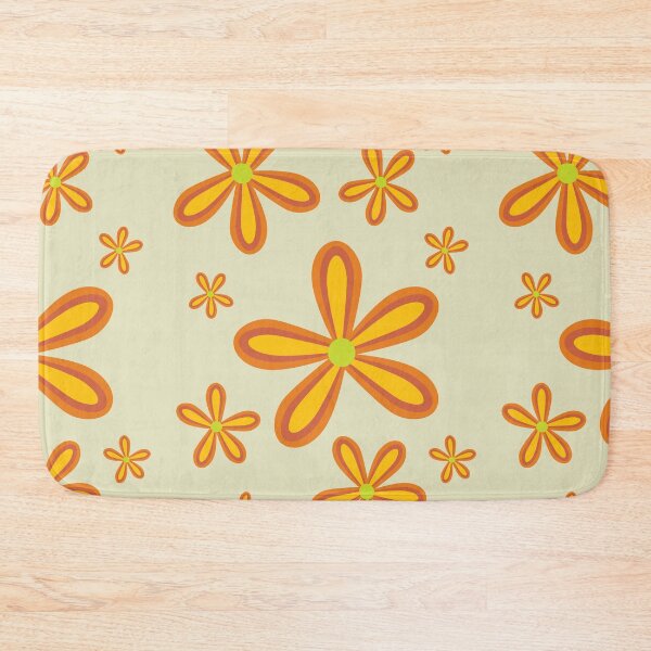 Item preview, 70ies retro orange flower pattern designed and sold by UDDesign.