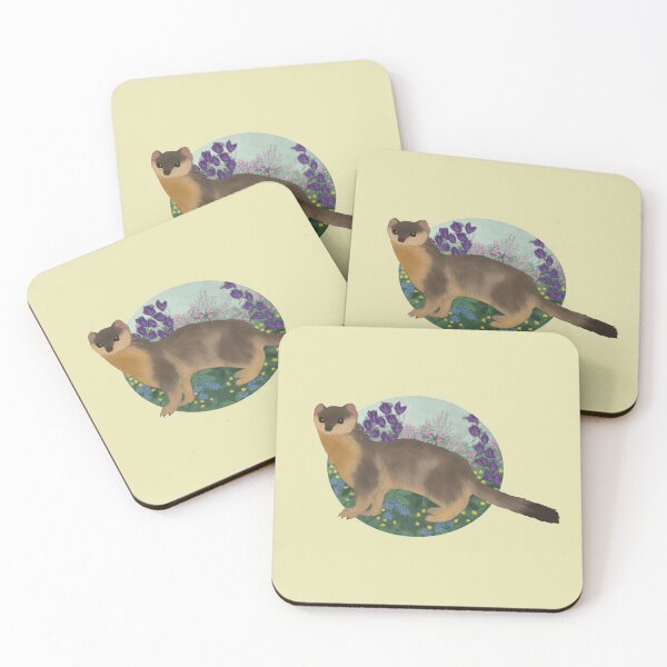 Item preview, Stoat and Wildflowers designed and sold by Ashley Gagnon.