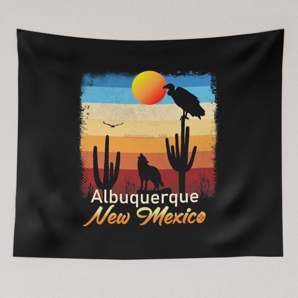 Item preview, Albuquerque New Mexican NM Sunset Coyote  Vulture Cactus Desert NewMexican designed and sold by Cuatrocaminos.