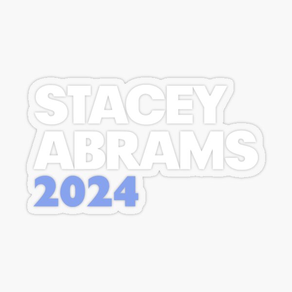"Stacey Abrams For 2024 President Purple Campaign Logo Sticker" Sticker