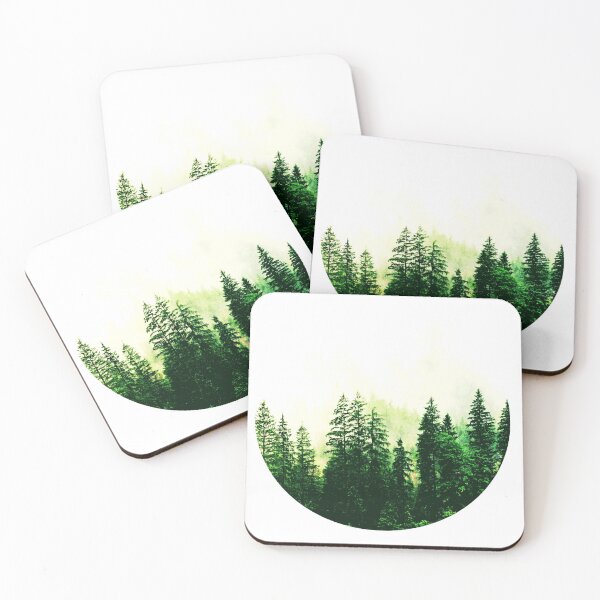 Item preview, green forest trees art designed and sold by Ukiyo Sumi.