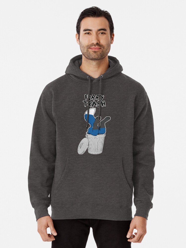 blue furry hoodie