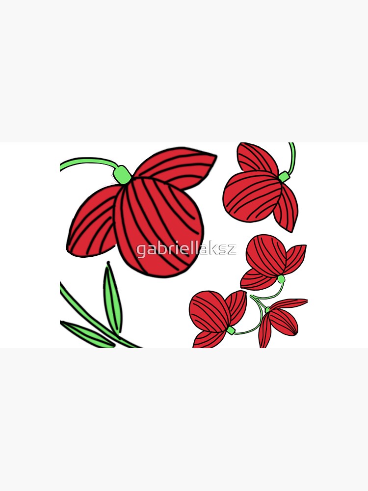 Red flower motif by gabriellaksz
