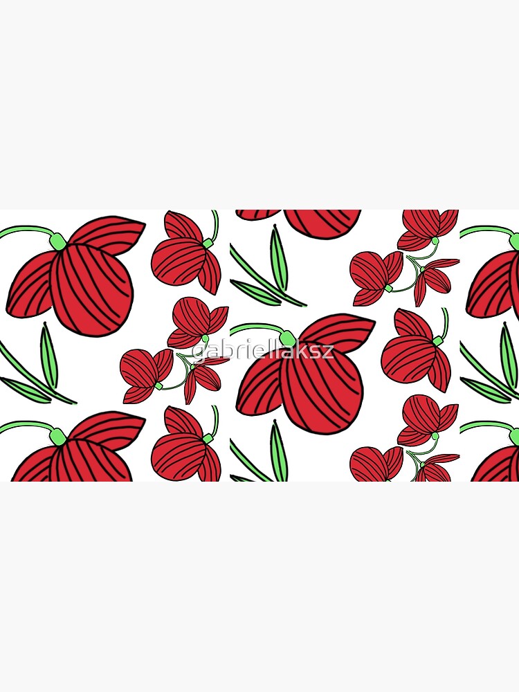 Red flower motif by gabriellaksz
