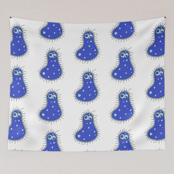Item preview, Blue cartoon germ character designed and sold by UDDesign.