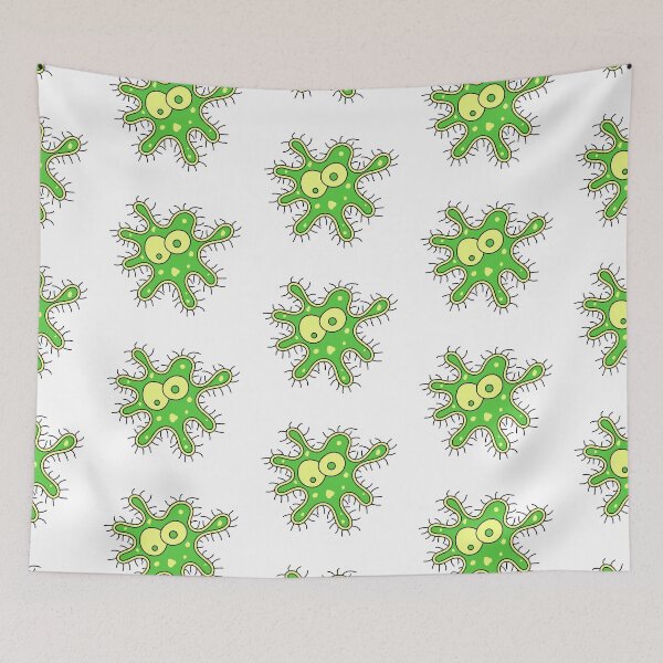 Item preview, Green cartoon germ character designed and sold by UDDesign.