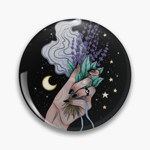 Artikelvorschau, Hand Lavendel Mond Hexen Illustration entworfen und verkauft von PixieCold.